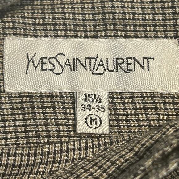 Yves Saint Laurent men's band collar long sleeve button down size 15 1/2 (M) - Picture 4 of 8